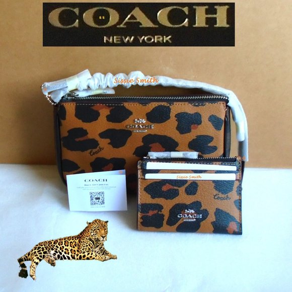 Coach Nolita 19 & ID Case in Leopard Print Canvas**NWT - Picture 1 of 14